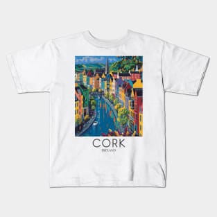 A Pop Art Travel Print of Cork - Ireland Kids T-Shirt